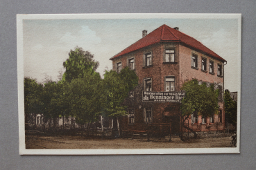Postcard PC Isenburg 1920-1940 Restaurant zur neuen Welt street Town architecture Hessen